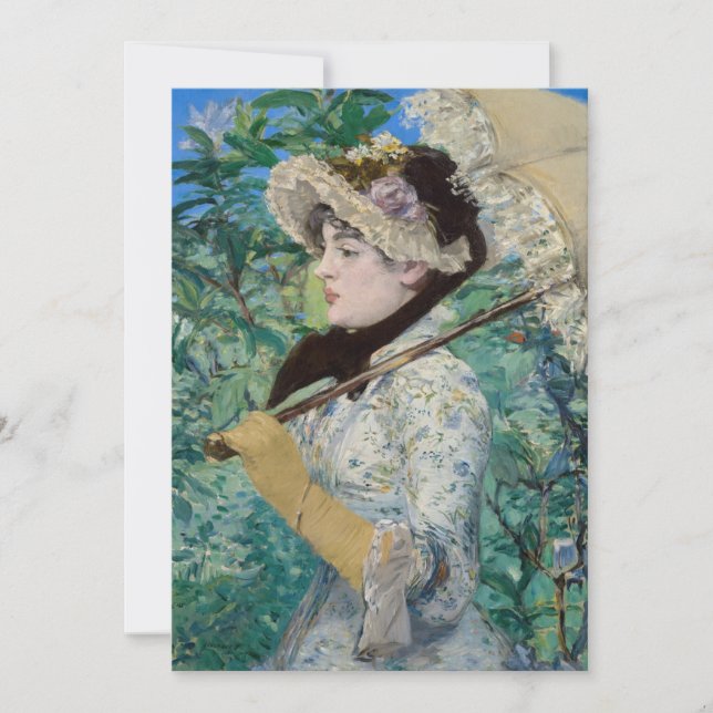 Edouard Manet - Jeanne / Spring Thank You Card (Front)