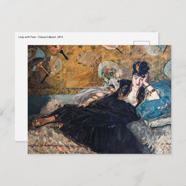 Edouard Manet - Lady with Fans Postcard (Front/Back)