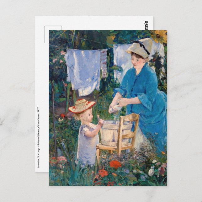 Edouard Manet - Laundry Postcard (Front/Back)