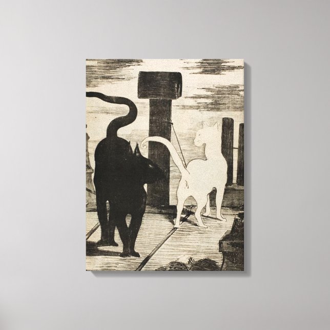 Edouard Manet ~ Le Rendez-vous des Chats Canvas Print (Front)
