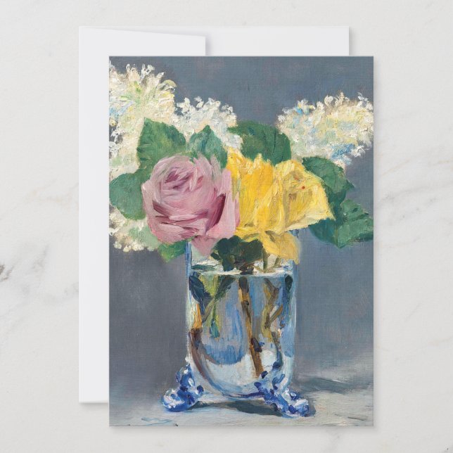 Edouard Manet - Lilacs and Roses Invitation (Front)
