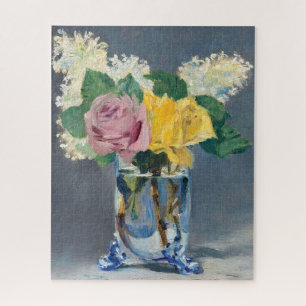 Edouard Manet - Lilacs and Roses Jigsaw Puzzle