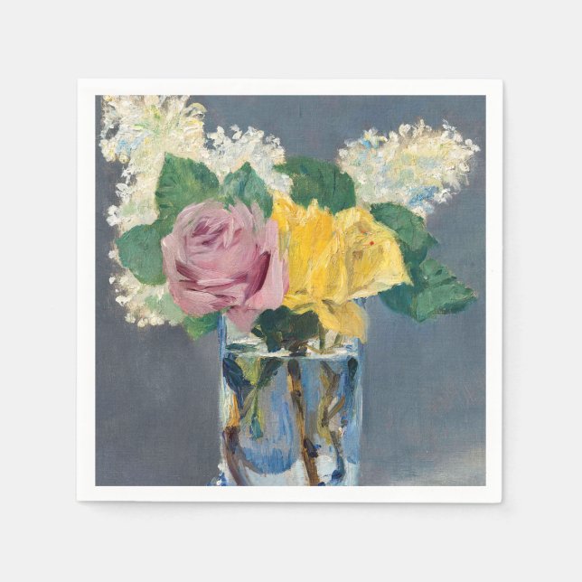 Edouard Manet - Lilacs and Roses Napkin (Front)