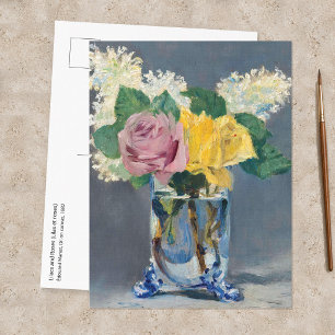 Edouard Manet - Lilacs and Roses Postcard