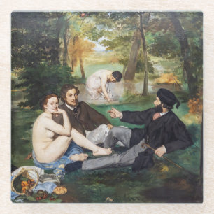 Edouard Manet - Luncheon on the Grass Glass Coaster