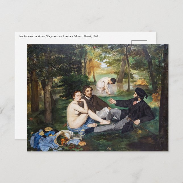 Edouard Manet - Luncheon on the Grass Postcard (Front/Back)