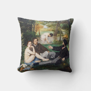 Edouard Manet - Luncheon on the Grass Throw Pillow