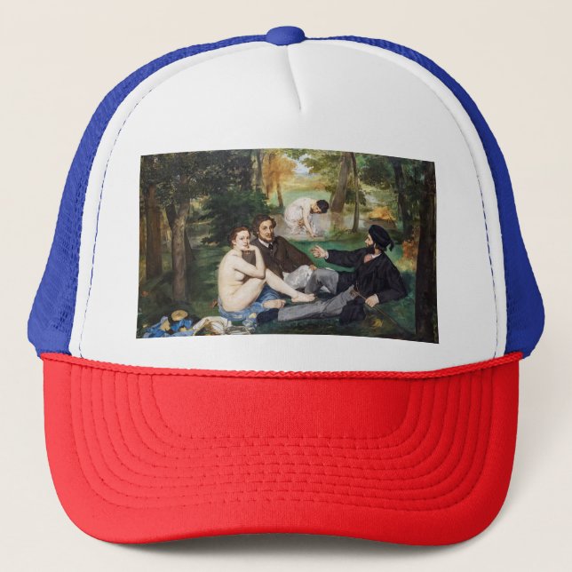 Edouard Manet - Luncheon on the Grass Trucker Hat (Front)