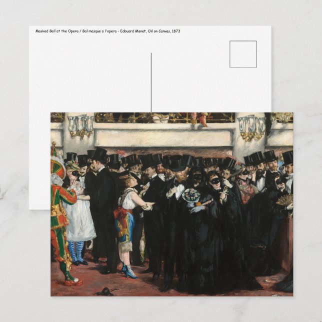 Edouard Manet - Masked Ball at the Opera Postcard (Front/Back)