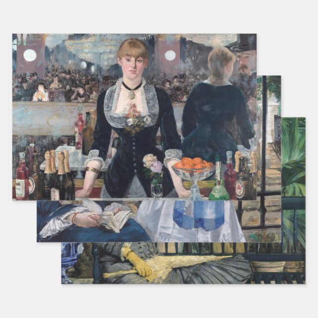 Edouard Manet - Masterpieces Selection Wrapping Paper Sheet (Set)
