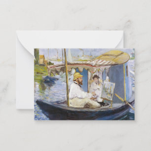 Edouard Manet - Monet in his Studio Boat Card