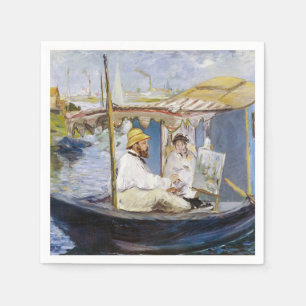 Edouard Manet - Monet in his Studio Boat Napkin