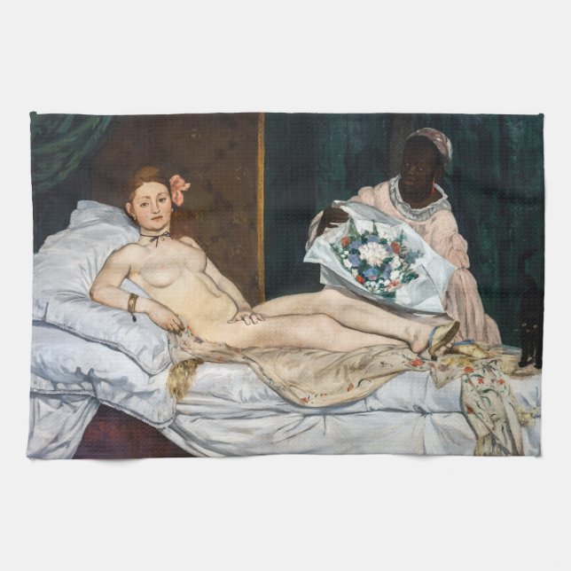 Edouard Manet - Olympia Kitchen Towel (Horizontal)