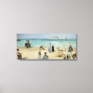 Edouard Manet - On the Beach, Boulogne-sur-Mer Canvas Print