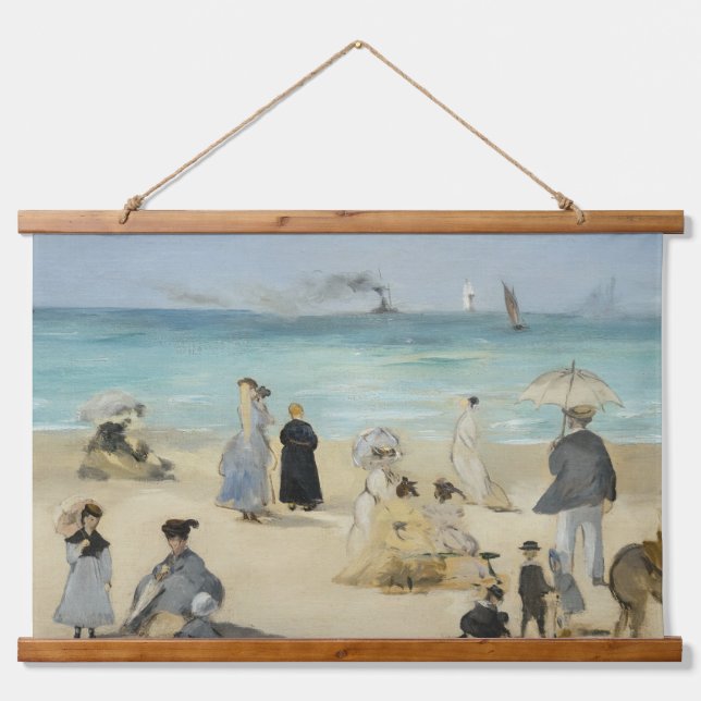 Edouard Manet - On the Beach, Boulogne-sur-Mer Hanging Tapestry (Front)