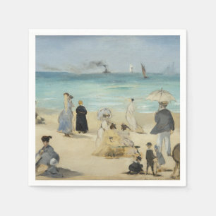 Edouard Manet - On the Beach, Boulogne-sur-Mer Napkin