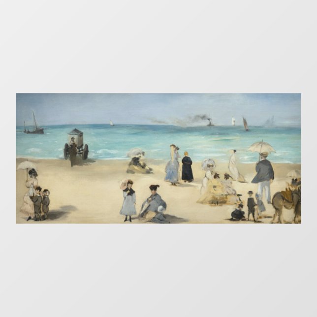 Edouard Manet - On the Beach, Boulogne-sur-Mer Window Cling (Sheet)