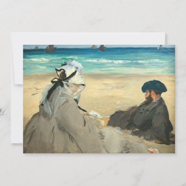 Edouard Manet - On the Beach Thank You Card (Front)