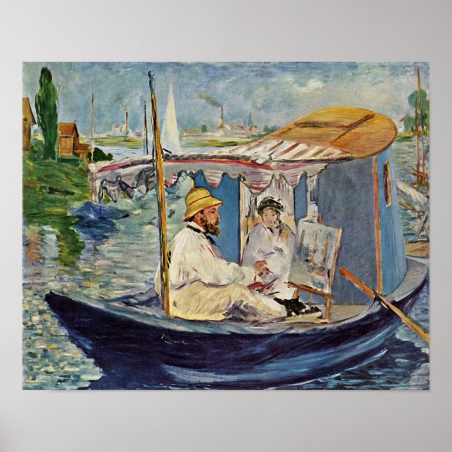 edouard Manet - Portrait de Claude Monet Poster (Front)