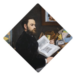 Edouard Manet - Portrait of Emile Zola Graduation Cap Topper
