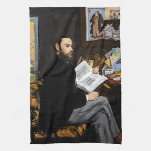 Edouard Manet - Portrait of Emile Zola Kitchen Towel