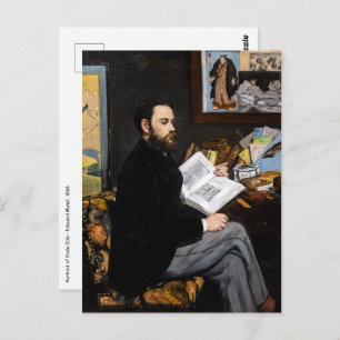 Edouard Manet - Portrait of Emile Zola Postcard