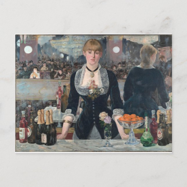 Edouard Manet ' s A Bar at the Folies-Bergère Postcard (Front)