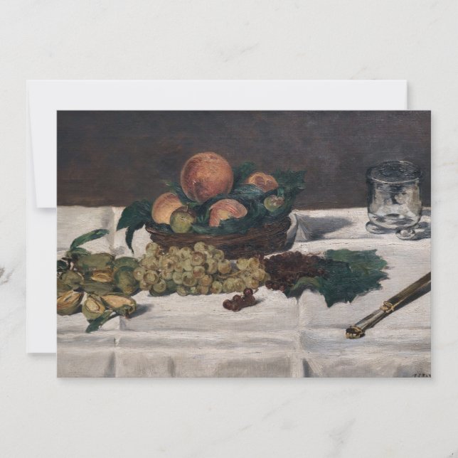 Edouard Manet - Still Life, Fruits on a Table Invitation (Front)