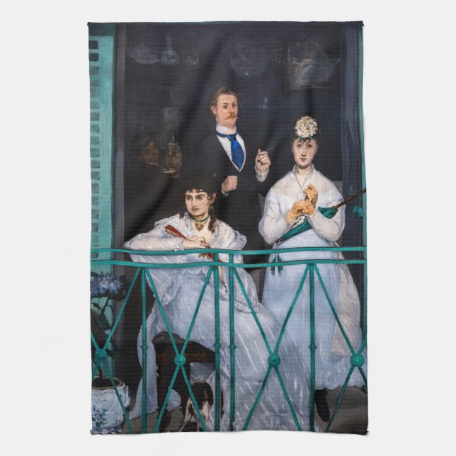 Edouard Manet - The Balcony / Le Balcon Kitchen Towel (Vertical)