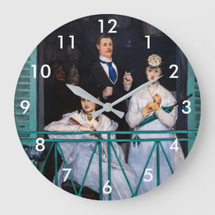 Edouard Manet - The Balcony / Le Balcon Large Clock