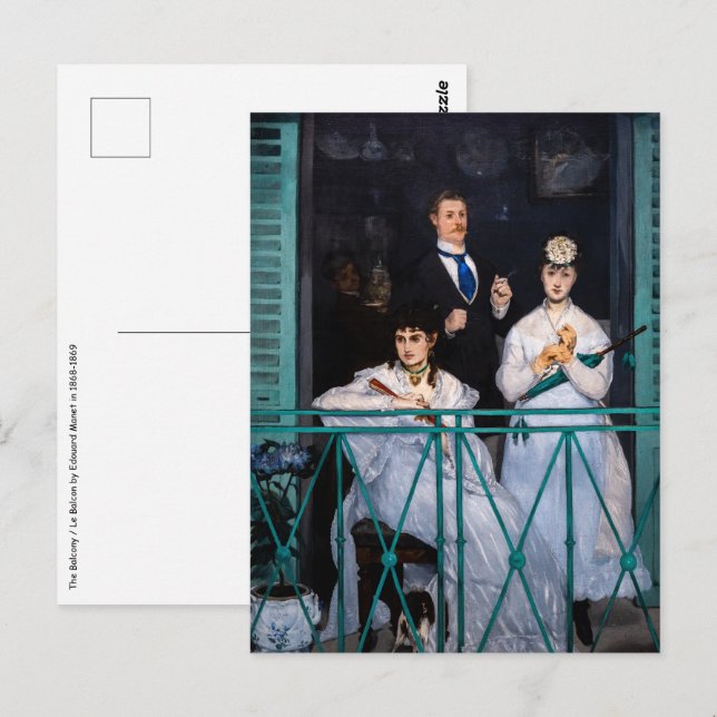 Edouard Manet - The Balcony / Le Balcon Postcard (Front/Back)