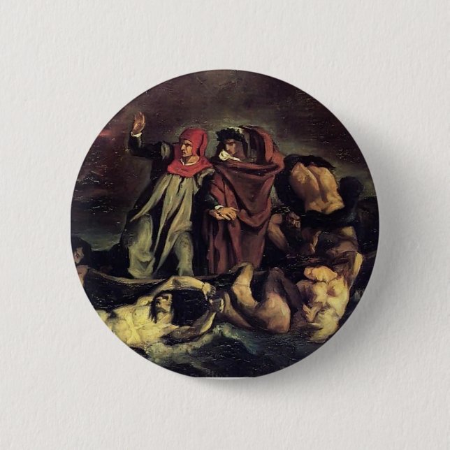 Edouard Manet- The barque of Dante 2 Inch Round Button (Front)