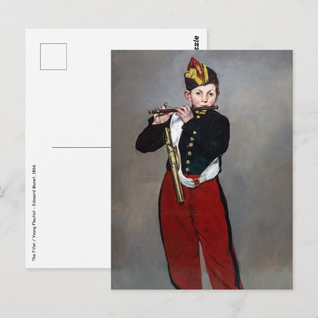 Edouard Manet - The Fifer / Young Flautist Postcard (Front/Back)