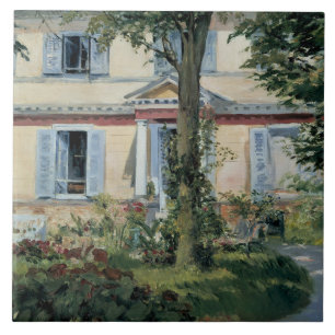 Edouard Manet - The House at Rueil Tile