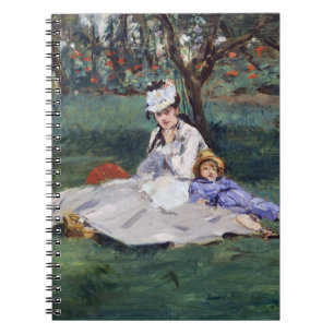 Edouard Manet - The Monet family in their garden Notebook