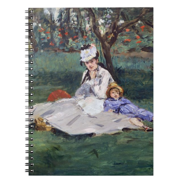 Edouard Manet - The Monet family in their garden Notebook (Front)