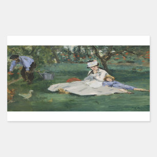 Edouard Manet - The Monet Family in Their Garden Sticker