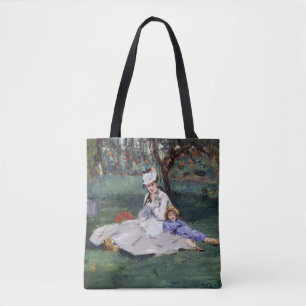 Edouard Manet - The Monet family in their garden Tote Bag