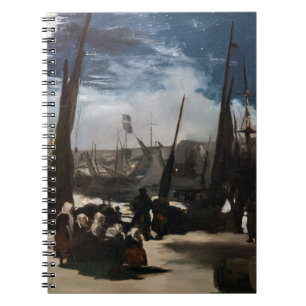Edouard Manet - The Port of Boulogne by Moonlight Notebook