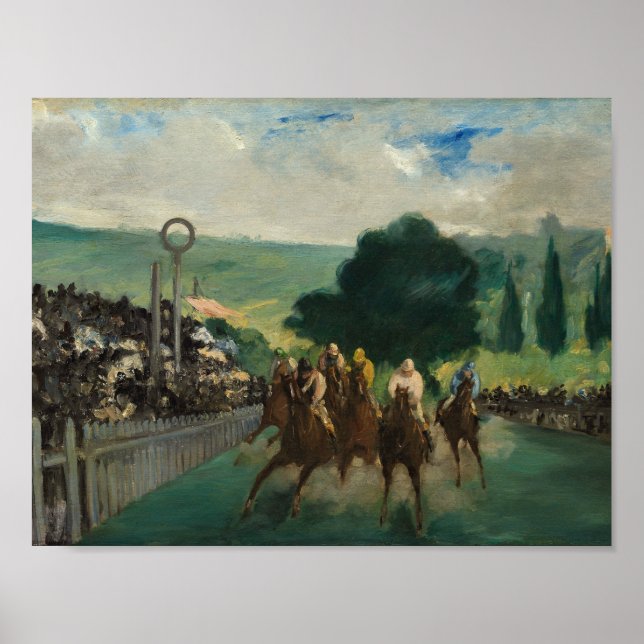 Edouard Manet - The Races at Longchamp Poster (Front)
