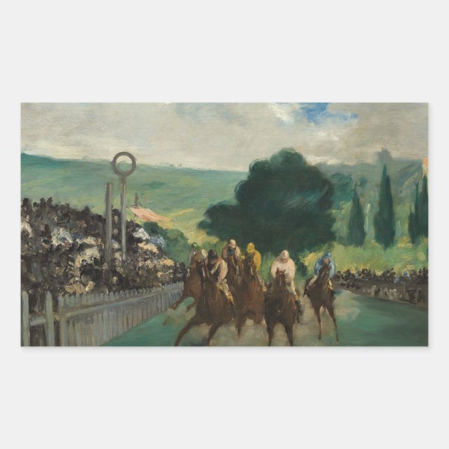 Edouard Manet - The Races at Longchamp Sticker (Front)