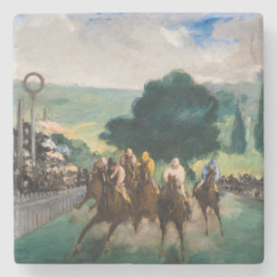 Edouard Manet - The Races at Longchamp Stone Coaster