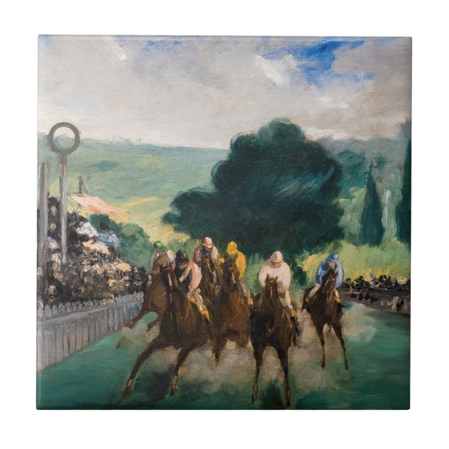 Edouard Manet - The Races at Longchamp Tile (Front)