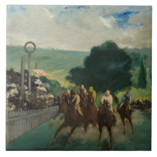 Edouard Manet - The Races at Longchamp Tile