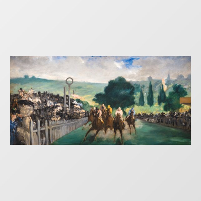 Edouard Manet - The Races at Longchamp Window Cling (Sheet)