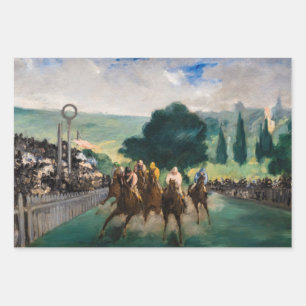 Edouard Manet - The Races at Longchamp Wrapping Paper Sheet