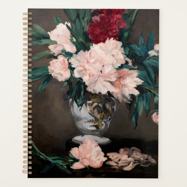 Edouard Manet - Vase of Peonies on  Small Pedestal Planner (Front)