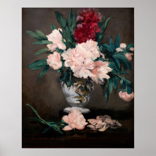 Edouard Manet - Vase of Peonies on Small Pedestal Poster