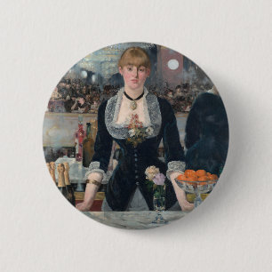 Edouard Manet's A Bar at the Folies-Bergère 2 Inch Round Button