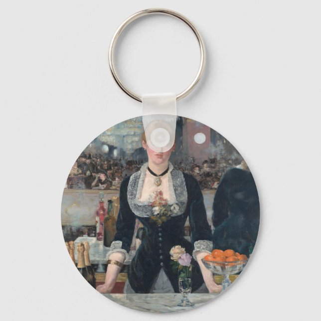 Edouard Manet's A Bar at the Folies-Bergère Keychain (Front)